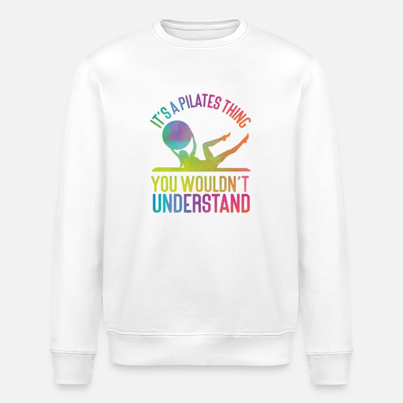 Pilates Instructor Teacher - Stanley/Stella Unisex Bio-Sweatshirt ROLLER - Weiß