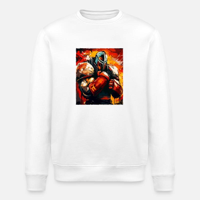 Ritter Boxer Kämpfer - Stanley/Stella Unisex Bio-Sweatshirt ROLLER - Weiß