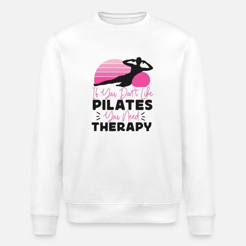 Pilates Instructor Teacher Retro - Stanley/Stella Unisex Bio-Sweatshirt ROLLER - Weiß