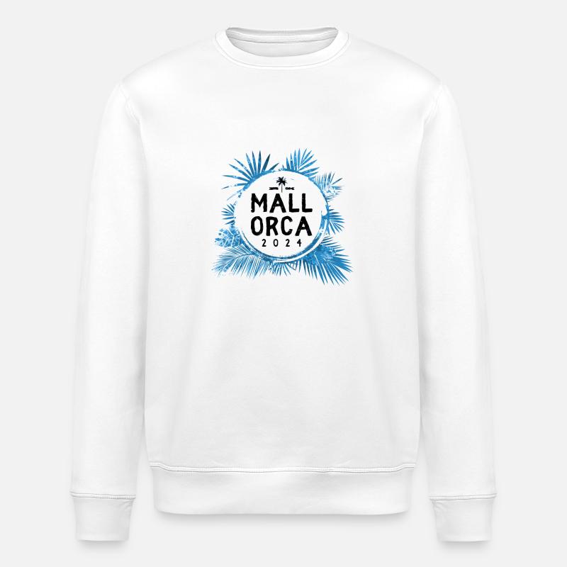 Mallorca 2024 Bunt - Stanley/Stella Unisex Bio-Sweatshirt ROLLER - Weiß