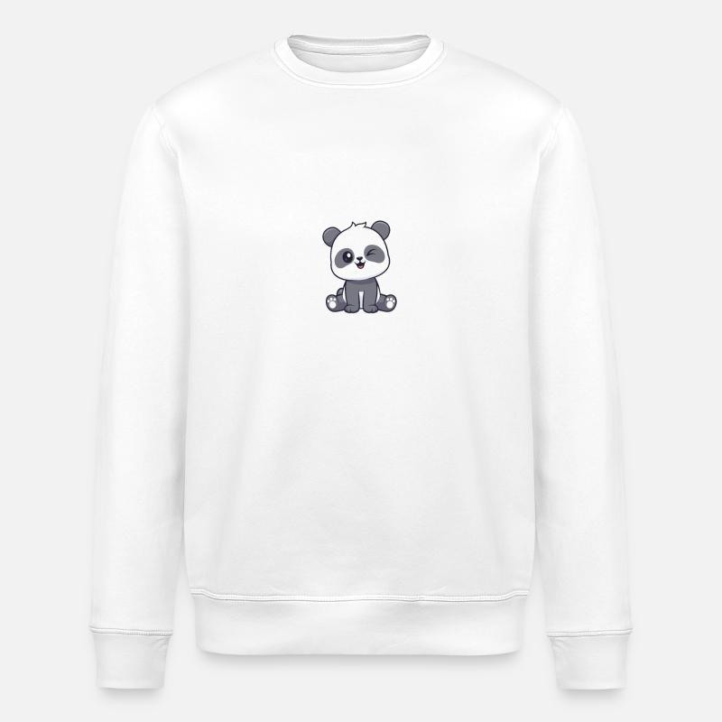 Mi-humain, mi-ours - Sweat bio ROLLER Stanley/Stella Unisexe - blanc