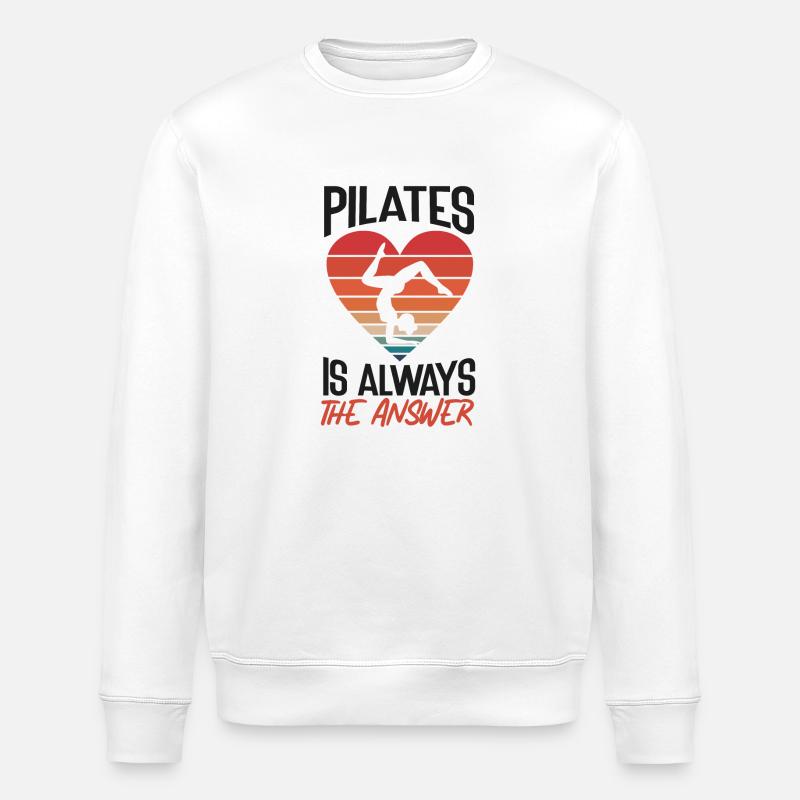 Pilates Instructor Teacher Retro - Stanley/Stella Unisex Bio-Sweatshirt ROLLER - Weiß
