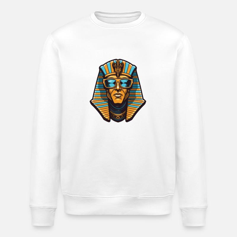 Pharao Totenkopf Cool - Stanley/Stella Unisex Bio-Sweatshirt ROLLER - Weiß