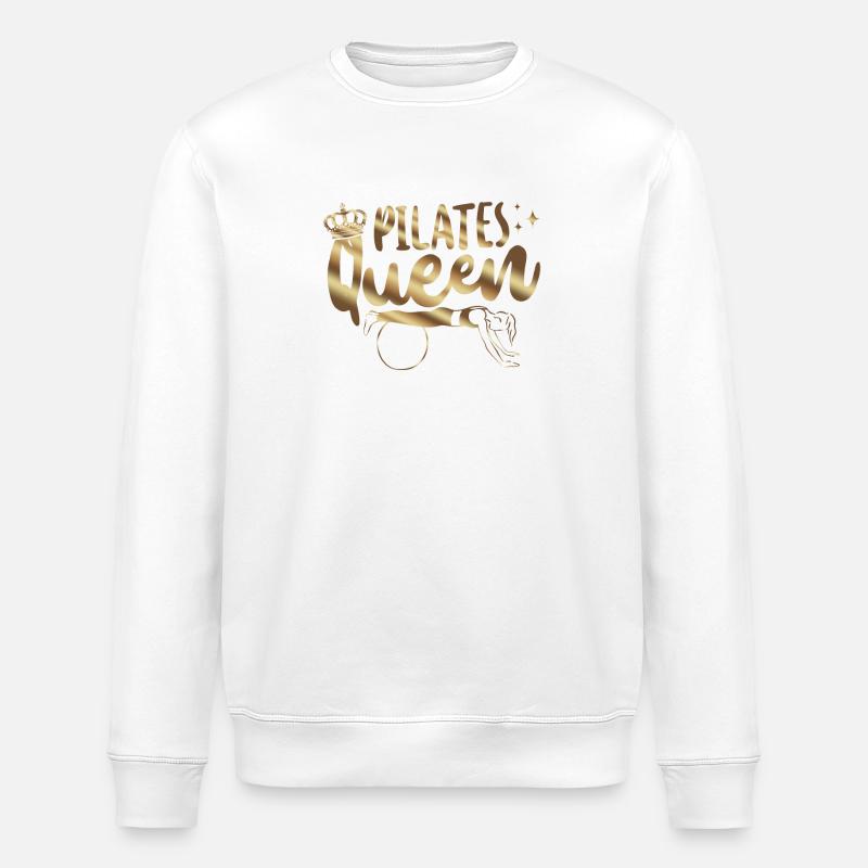 Pilates Instructor Teacher Queen - Stanley/Stella Unisex Bio-Sweatshirt ROLLER - Weiß