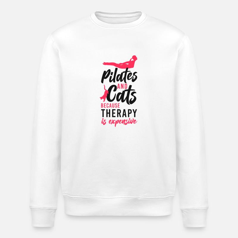 Instructeur de Pilates Enseignant Chat - Sweat bio ROLLER Stanley/Stella Unisexe - blanc