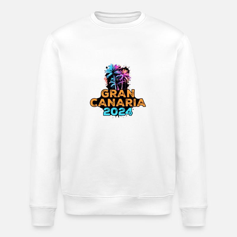 Gran Canaria 2024 Tour - Stanley/Stella ROLLER Unisex Organic Sweatshirt - white
