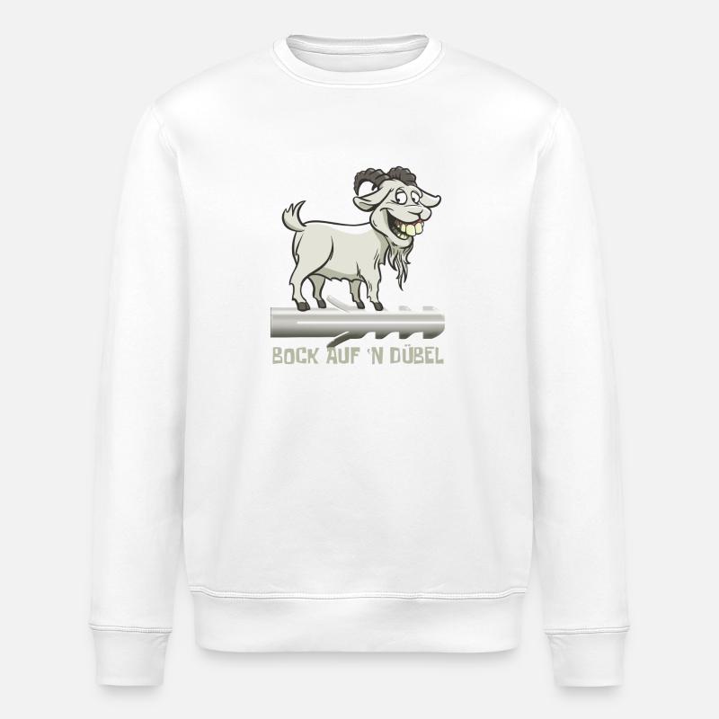Bock auf 'n Dübel - Kiffen - Stanley/Stella Unisex Bio-Sweatshirt ROLLER - Weiß