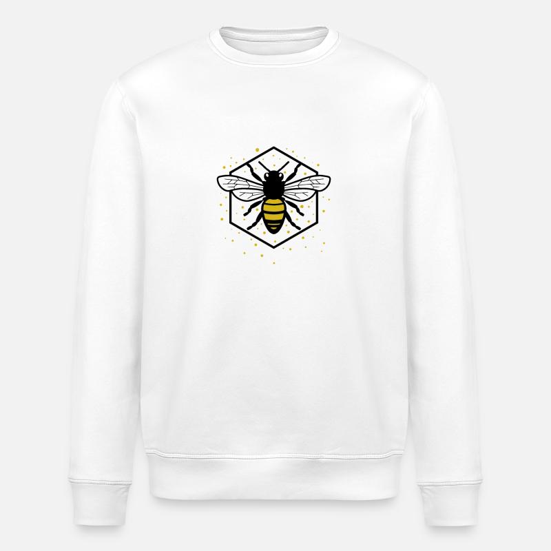 Beekeeper Bee Wasp - Stanley/Stella ROLLER Unisex Organic Sweatshirt - white