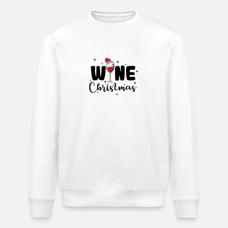 Wine Christmas Xmas - Stanley/Stella Unisex Bio-Sweatshirt ROLLER - Weiß
