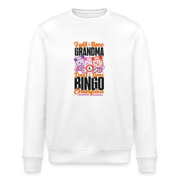 Joueur de bingo Grand-mère à temps plein - Sweat bio ROLLER Stanley/Stella Unisexe - blanc - Devant - Nik (191cm)