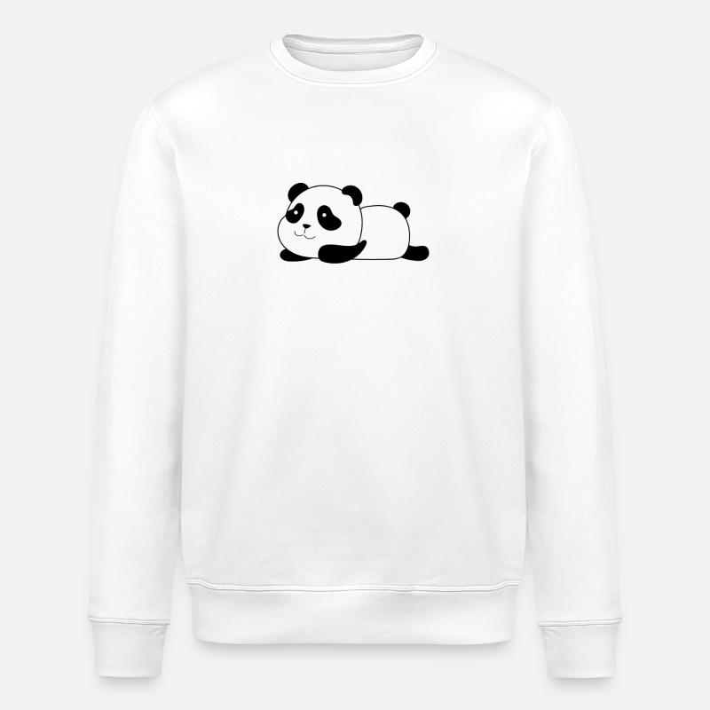 fauler Panda - Stanley/Stella Unisex Bio-Sweatshirt ROLLER - Weiß