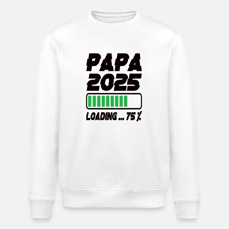 Papa 2025 Loading - Stanley/Stella ROLLER Unisex Organic Sweatshirt - white