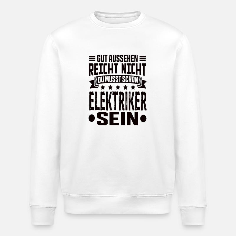 Elektriker - Stanley/Stella Unisex Bio-Sweatshirt ROLLER - Weiß