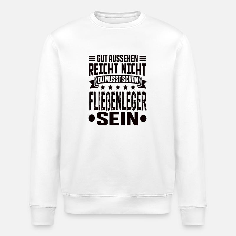 tiler tile craft tiler saying - Stanley/Stella ROLLER Unisex Organic Sweatshirt - white
