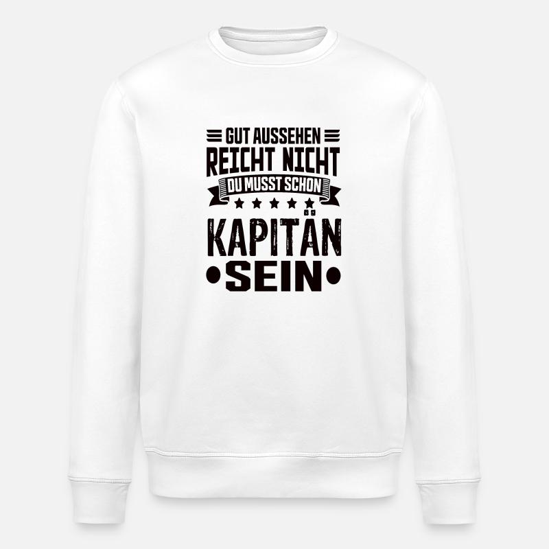 Capitaine - Sweat bio ROLLER Stanley/Stella Unisexe - blanc