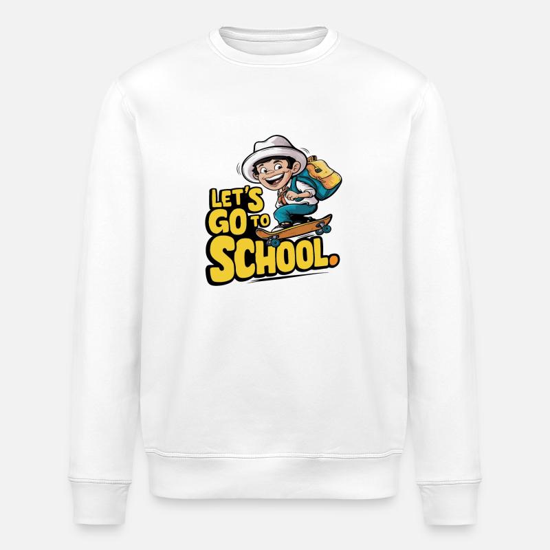 ALLONS À L’ÉCOLE - Sweat bio ROLLER Stanley/Stella Unisexe - blanc