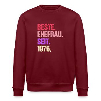 Valentine's Day Best Wife Since 1976 - Stanley/Stella ROLLER Unisex Organic Sweatshirt - white - Front - Nik (191cm)