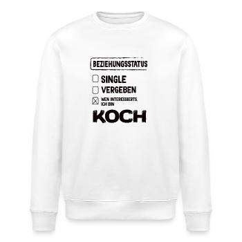 Koch Beziehungsstatus - Stanley/Stella Unisex Bio-Sweatshirt ROLLER - Weiß - Vorne - Nik (191cm)