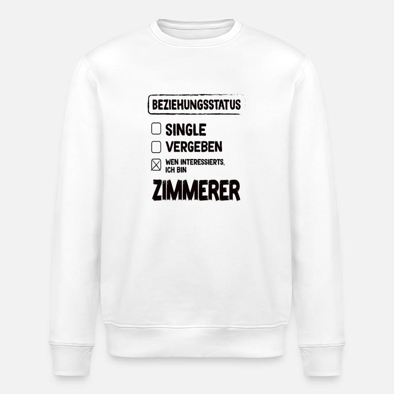 Zimmerer Relationship Status - Stanley/Stella ROLLER Unisex Organic Sweatshirt - white