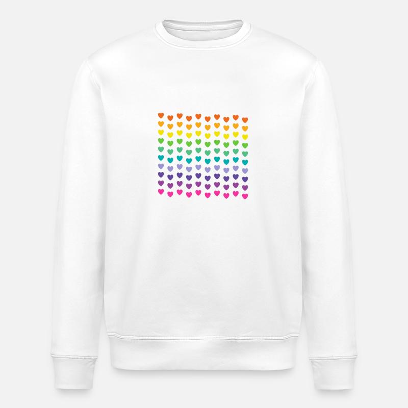 Meyer Familie Herzen Geschenk - Stanley/Stella Unisex Bio-Sweatshirt ROLLER - Weiß