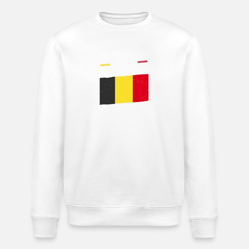 Belgian Belgian Belgium - Stanley/Stella ROLLER Unisex Organic Sweatshirt - white