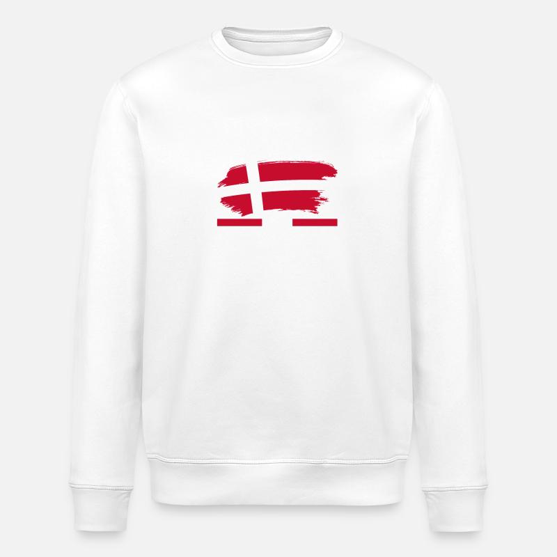 Danes Danish Denmark - Stanley/Stella ROLLER Unisex Organic Sweatshirt - white