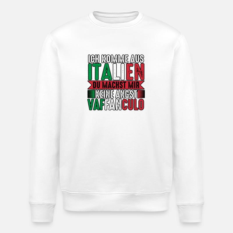 Italie Vaffanculo italien - Sweat bio ROLLER Stanley/Stella Unisexe - blanc