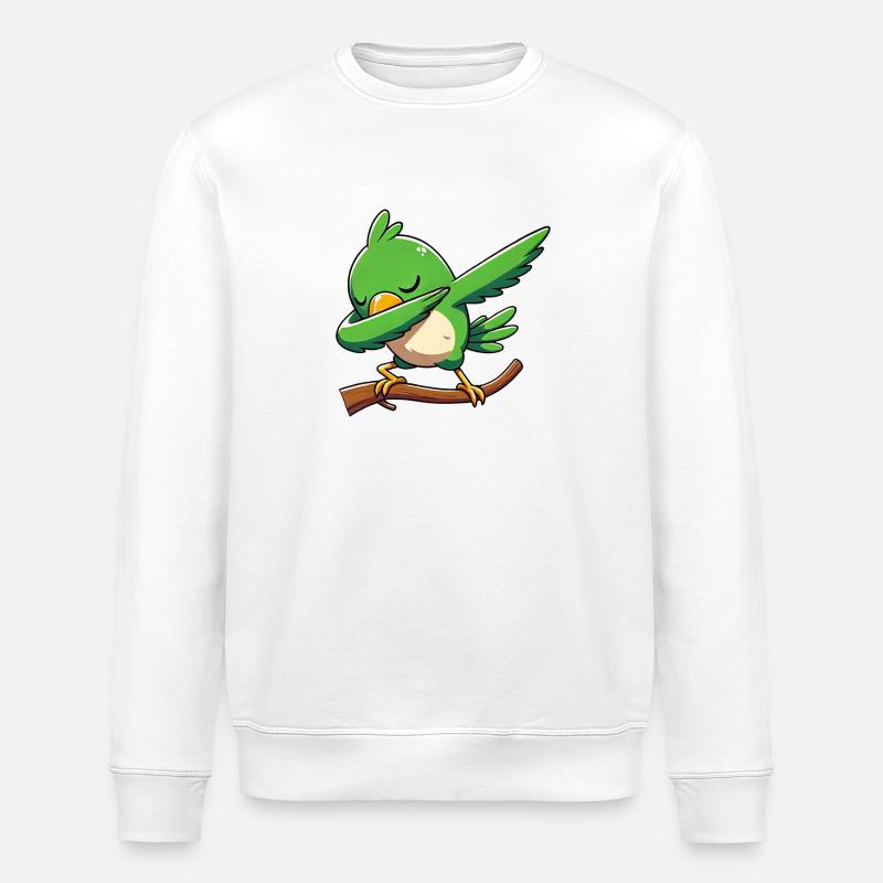 Tupfendes Papageientier. Lustige - Stanley/Stella Unisex Bio-Sweatshirt ROLLER - Weiß