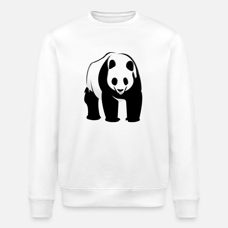 Panda - Stanley/Stella Unisex Bio-Sweatshirt ROLLER - Weiß