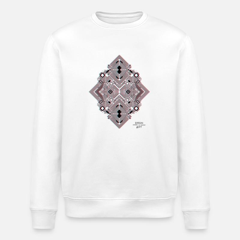 CIRCUIT IMPRINTED 1 3D black - Stanley/Stella ROLLER Unisex Organic Sweatshirt - white