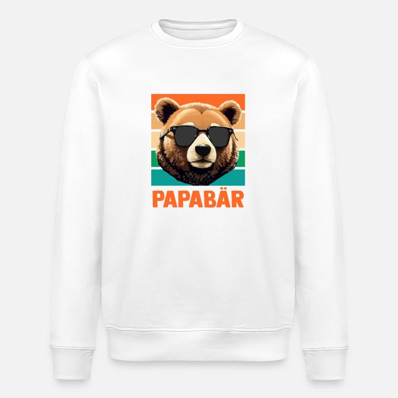 Papa Vater - Stanley/Stella Unisex Bio-Sweatshirt ROLLER - Weiß