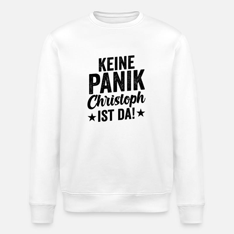First name Chris Christoph - Stanley/Stella ROLLER Unisex Organic Sweatshirt - white