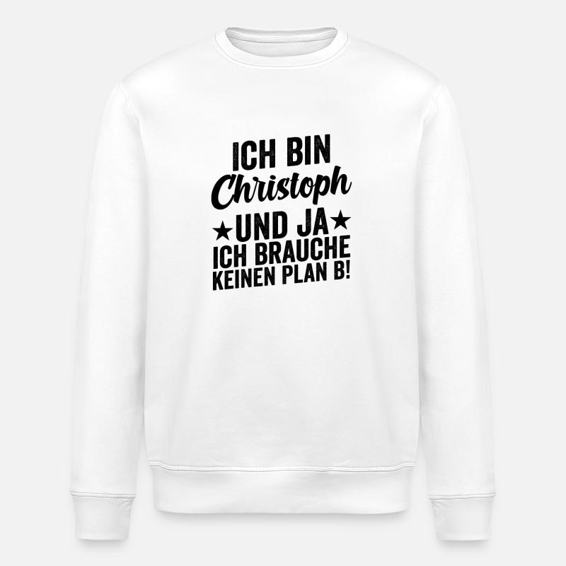 First name Chris Christoph - Stanley/Stella ROLLER Unisex Organic Sweatshirt - white
