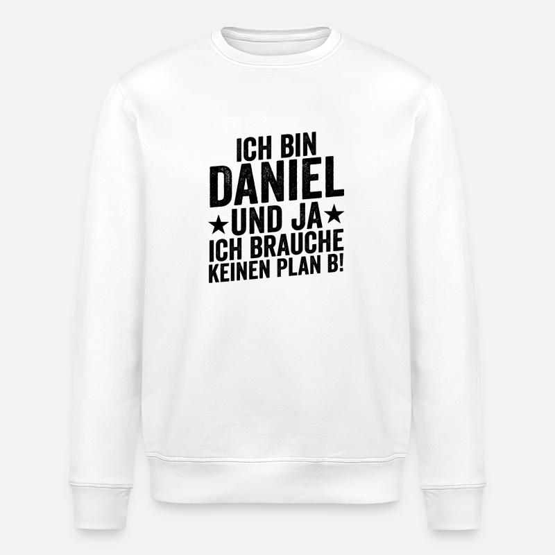 First name Daniel - Stanley/Stella ROLLER Unisex Organic Sweatshirt - white