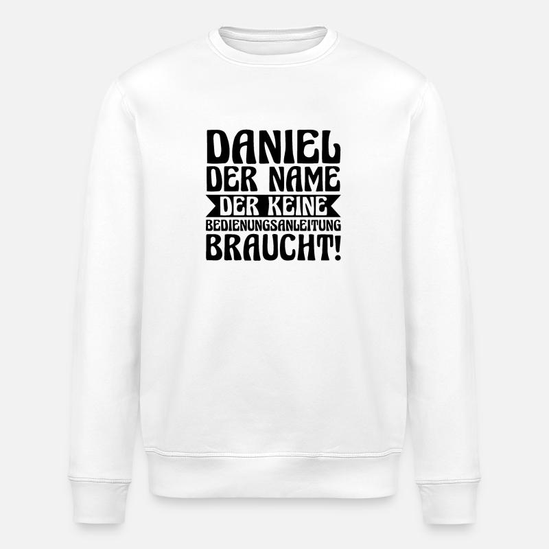 Prénom Daniel - Sweat bio ROLLER Stanley/Stella Unisexe - blanc
