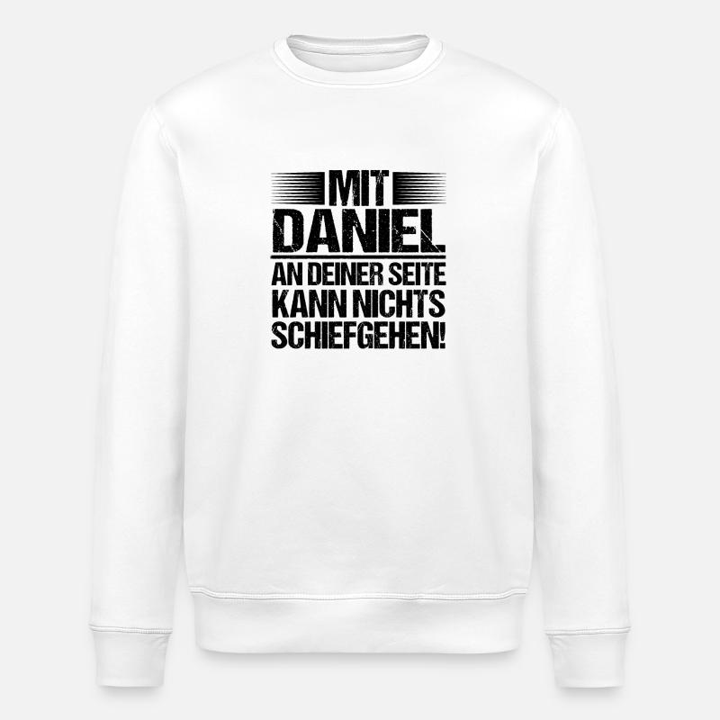 First name Daniel - Stanley/Stella ROLLER Unisex Organic Sweatshirt - white