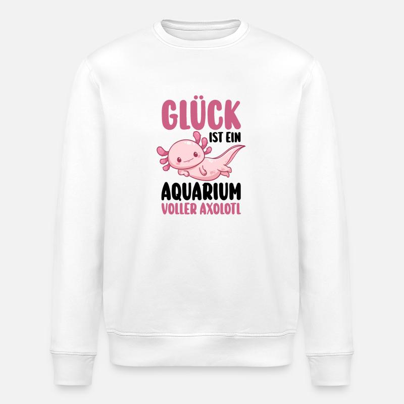 Axolotl - Stanley/Stella Unisex Bio-Sweatshirt ROLLER - Weiß