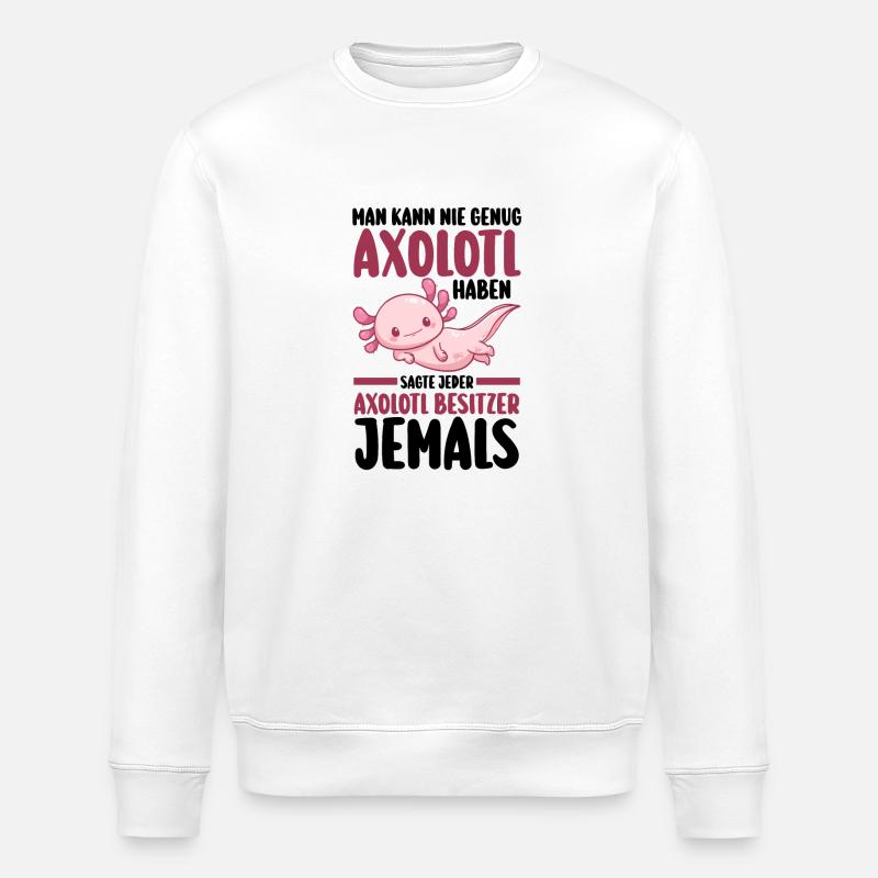 Axolotl - Stanley/Stella ROLLER Unisex Organic Sweatshirt - white