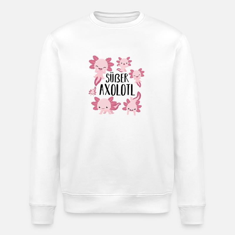 Axolotl - Stanley/Stella Unisex Bio-Sweatshirt ROLLER - Weiß