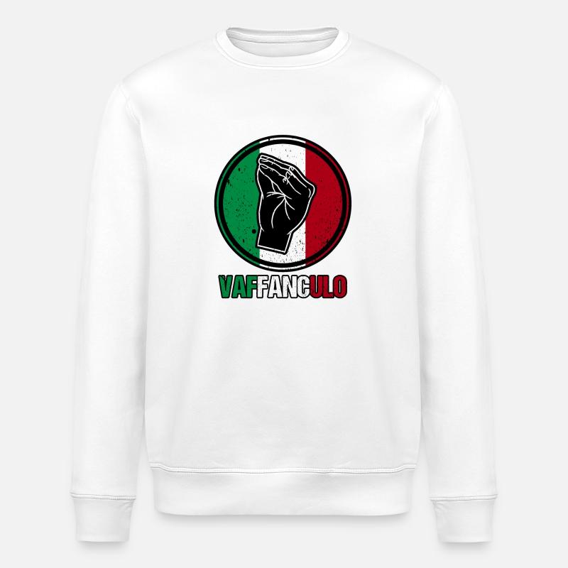 Italien Italiener Vaffanculo - Stanley/Stella Unisex Bio-Sweatshirt ROLLER - Weiß