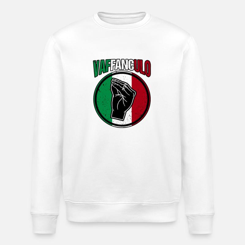 Italie Vaffanculo italien - Sweat bio ROLLER Stanley/Stella Unisexe - blanc
