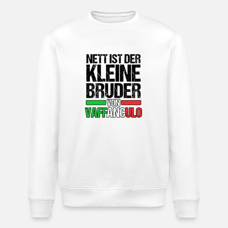 Italien Italiener Vaffanculo - Stanley/Stella Unisex Bio-Sweatshirt ROLLER - Weiß