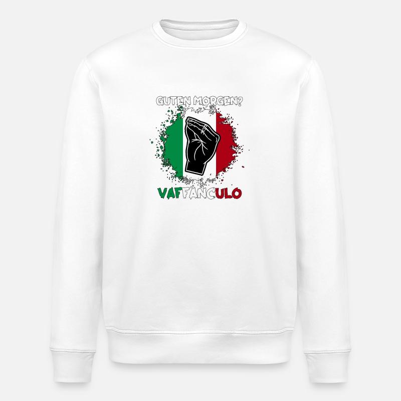 Italie Vaffanculo italien - Sweat bio ROLLER Stanley/Stella Unisexe - blanc