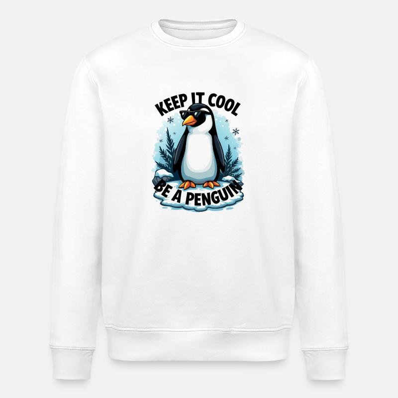 PINGUIN - Stanley/Stella Unisex Bio-Sweatshirt ROLLER - Weiß