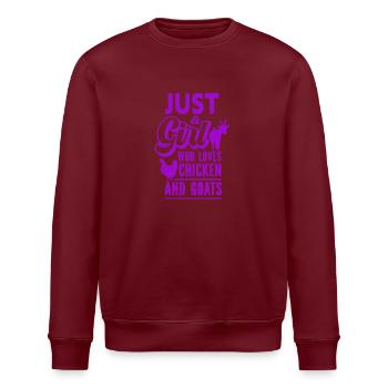 Ziege - Bock - Geiß - Bauernhof - Zoo - Urlaub - Stanley/Stella Unisex Bio-Sweatshirt ROLLER - Weiß - Vorne - Nik (191cm)