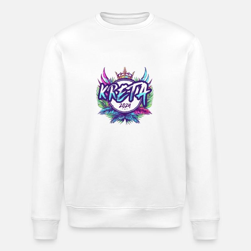 Kreta 2024 Bunt - Stanley/Stella Unisex Bio-Sweatshirt ROLLER - Weiß