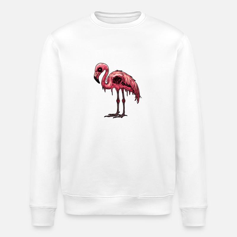 Flamingo Halloween Bande dessinée drôle - Sweat bio ROLLER Stanley/Stella Unisexe - blanc