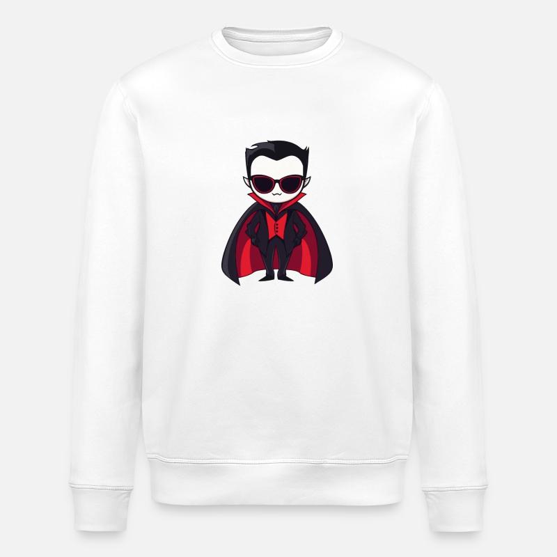 Vampir Halloween Cool - Stanley/Stella Unisex Bio-Sweatshirt ROLLER - Weiß