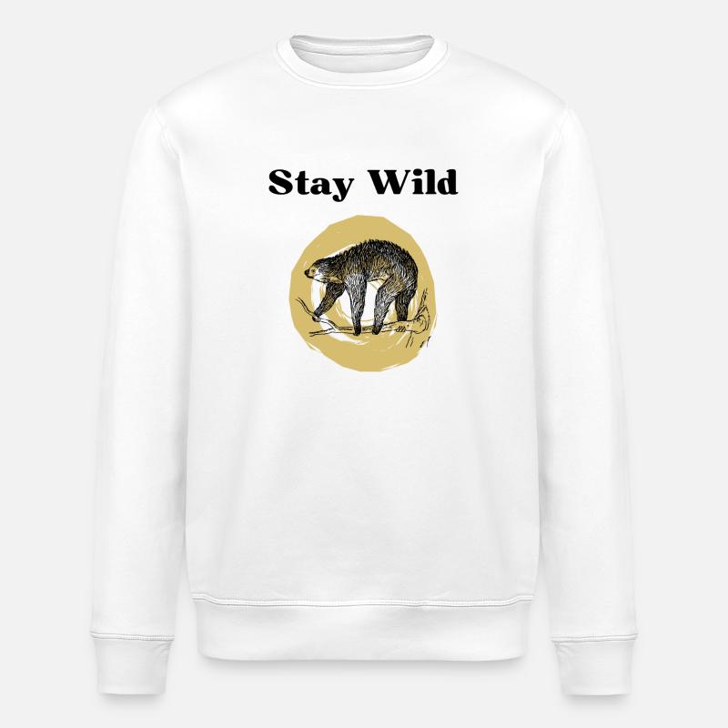 Stay Wild - Stanley/Stella Unisex Bio-Sweatshirt ROLLER - Weiß