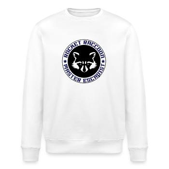 Rocket raccoon logo full - Sweat bio ROLLER Stanley/Stella Unisexe - blanc - Devant - Nik (191cm)